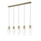 Z-Lite Alton Linear Chandelier, 5-Light, 4.75 In.W x 42 In.L x 14.25 In.H, Modern Gold/Clear+Frosted 824P-5L-MGLD - alternate 2